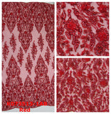 Color 3D bead lace K073513-1AB